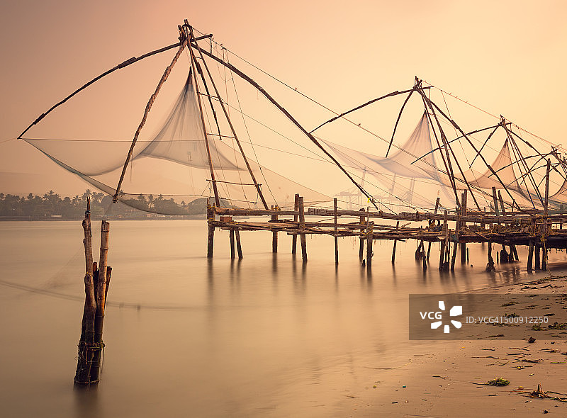 印度的传统中国渔网图片素材