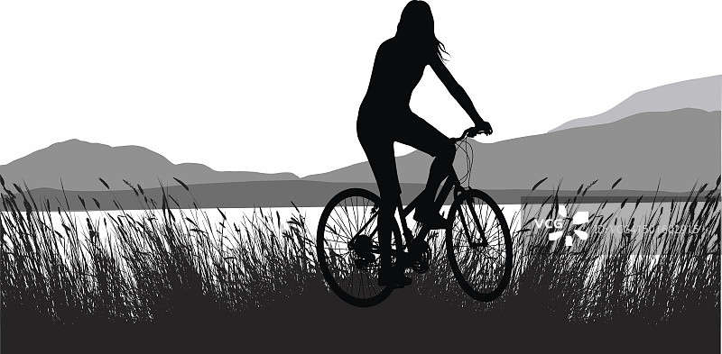 骑自行车的人图片素材