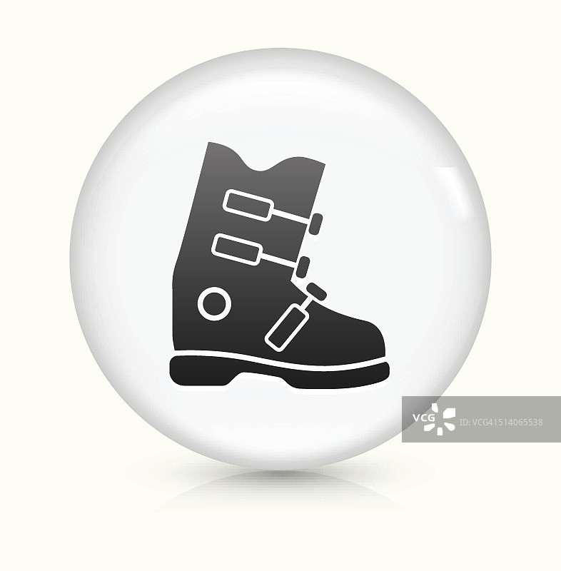 运动鞋图标上的白色圆形矢量按钮图片素材