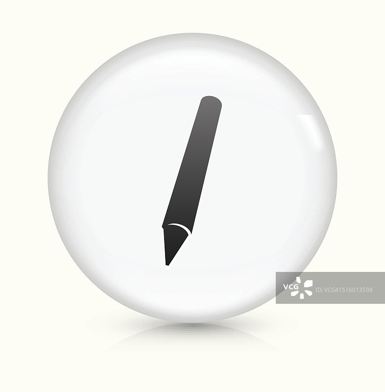 蜡笔图标上的白色圆形矢量按钮图片素材