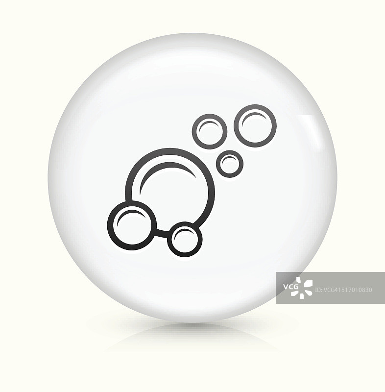 气泡图标上的白色圆形矢量按钮图片素材
