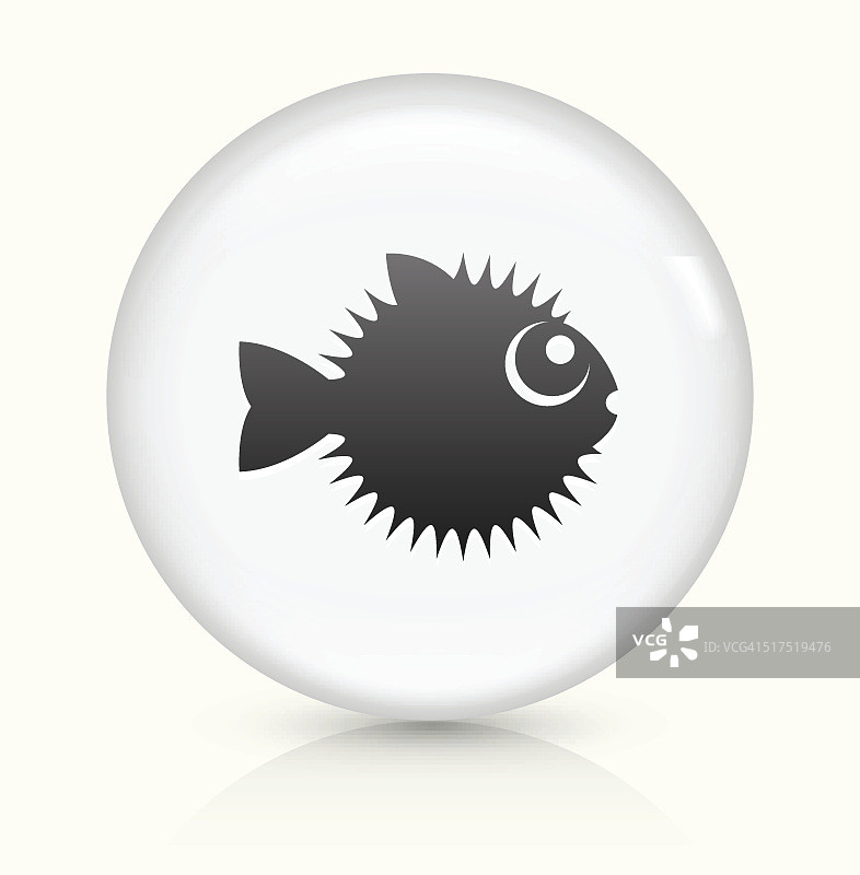 吹鱼图标上的白色圆形矢量按钮图片素材