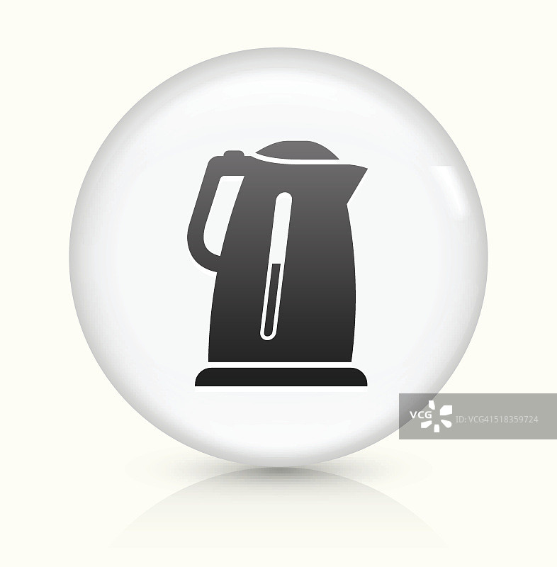 锅炉图标上的白色圆形矢量按钮图片素材