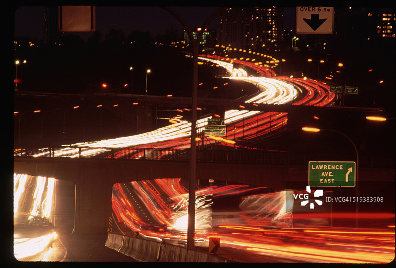 多伦多高速公路之夜图片素材