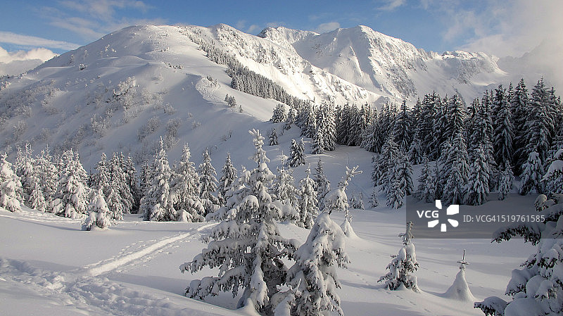 冬季法国贝勒多恩山图片素材