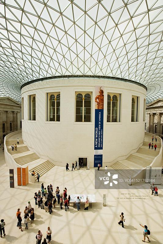 大英博物馆。诺曼·福斯特的《大宫廷》图片素材