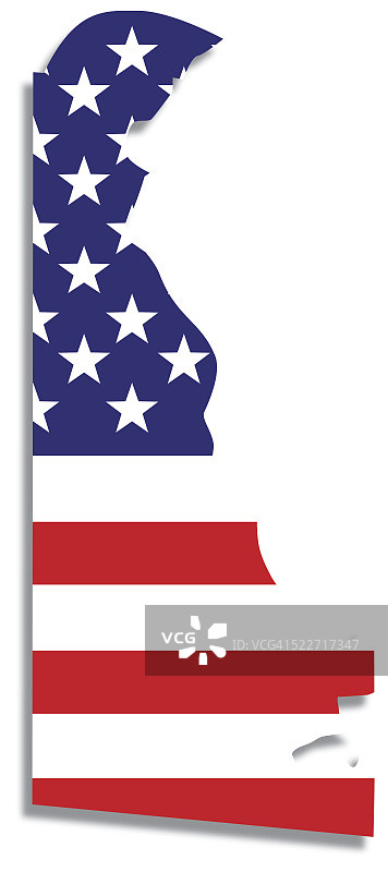 美国国旗特拉华地图图片素材