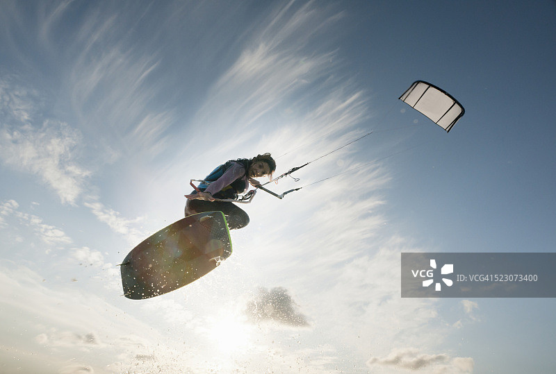 风筝冲浪，加的斯，西班牙图片素材