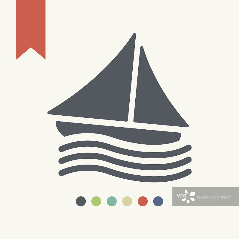帆船图标图片素材