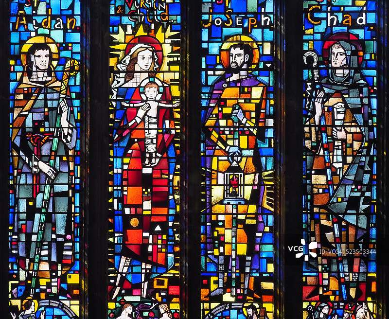 英格兰，切斯特大教堂-神圣的家庭图片素材