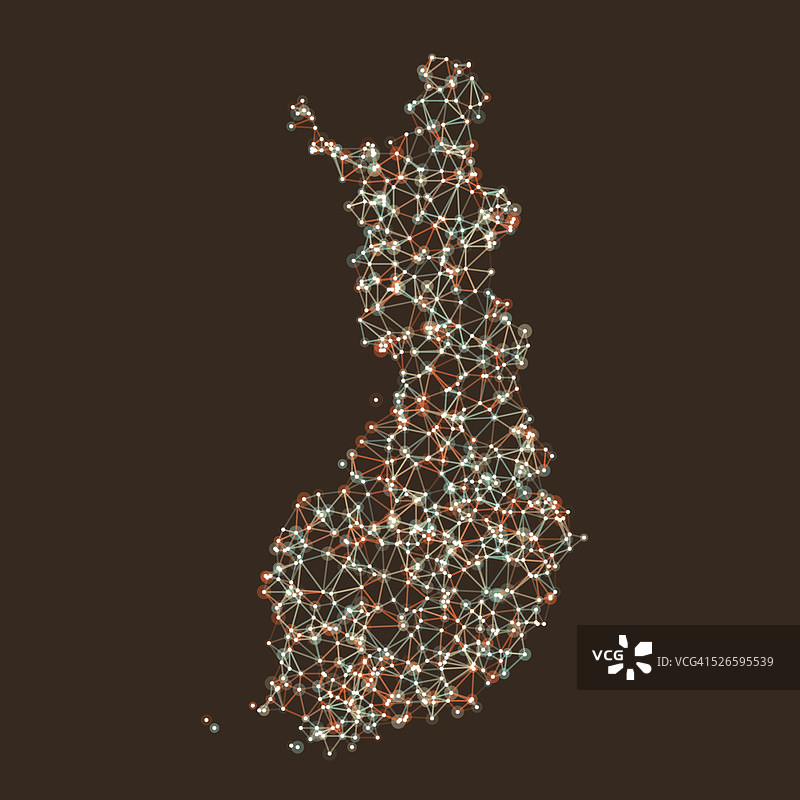 芬兰地图网络网格图片素材