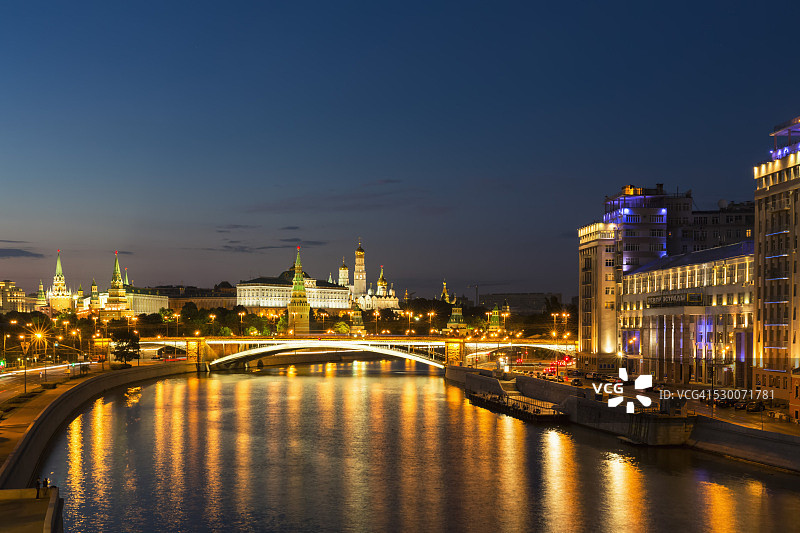 俄罗斯，莫斯科，克里姆林宫及其塔楼图片素材