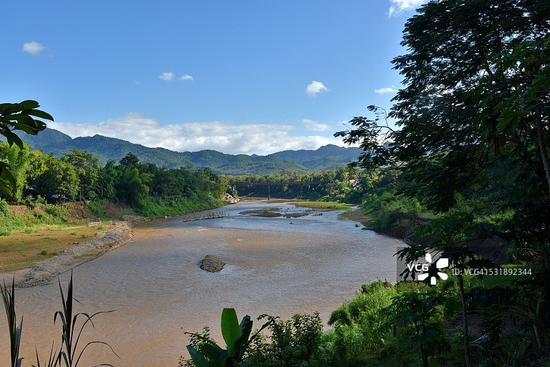 景观湄公河琅勃拉邦老挝图片素材
