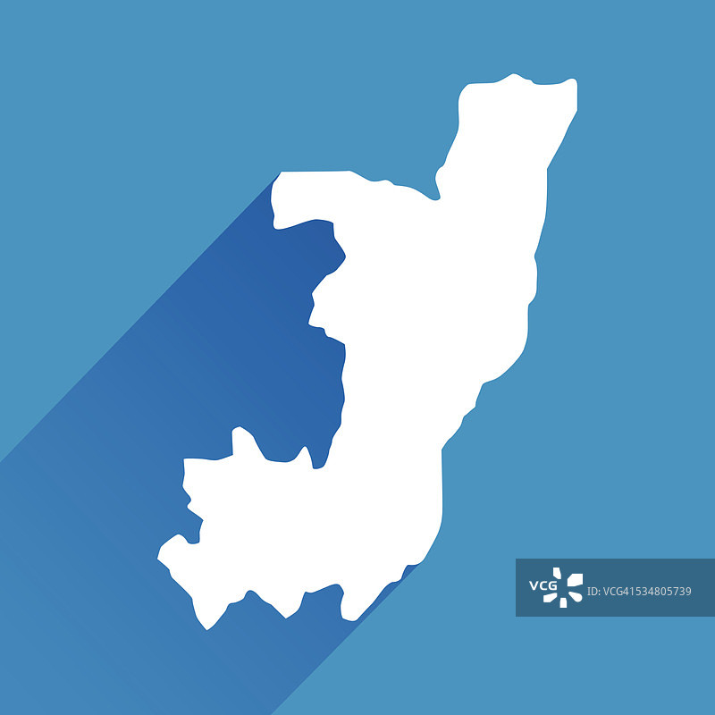 蓝色刚果共和国地图图标图片素材