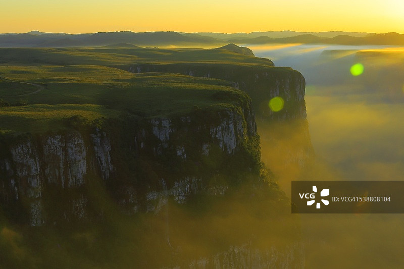 福塔莱萨峡谷，壮观的日落，大南，巴西图片素材