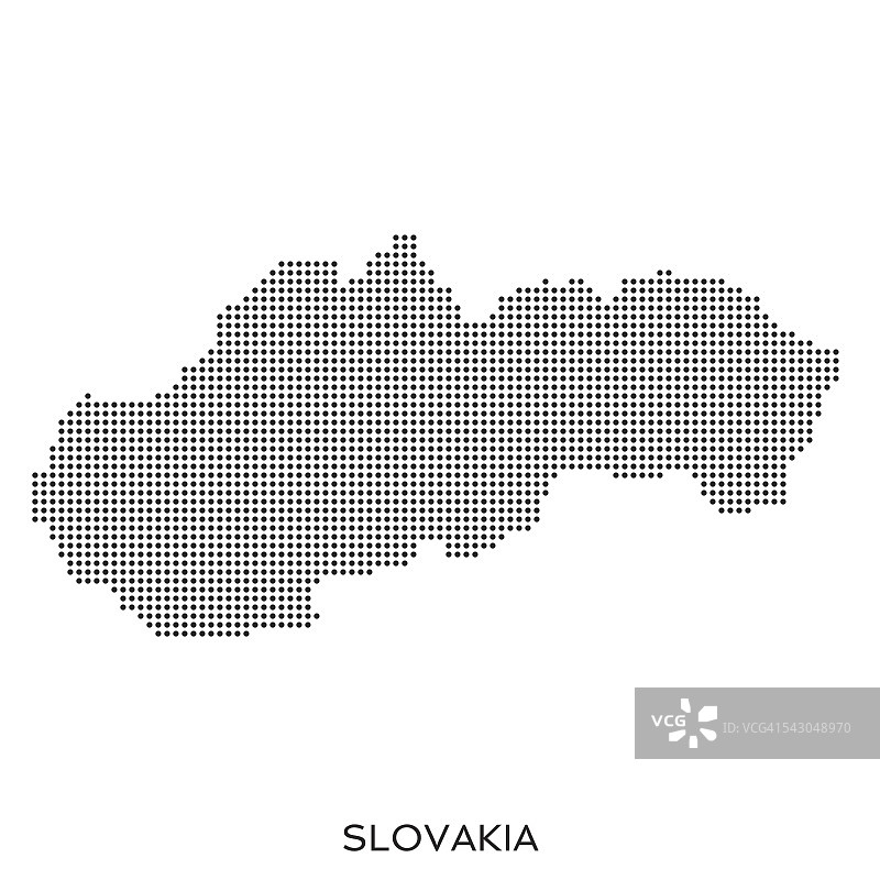 斯洛伐克点半色调模式地图图片素材