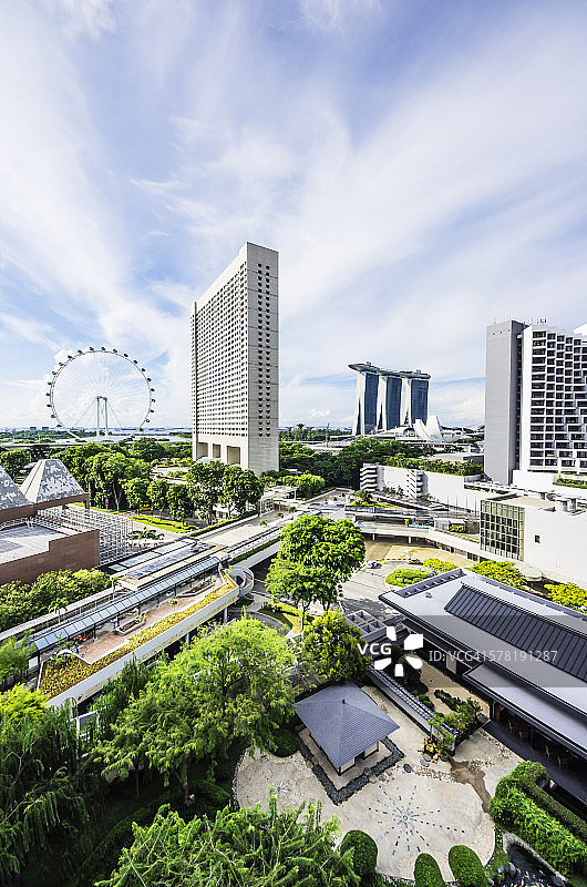 新加坡，滨海湾滨海湾金沙酒店图片素材