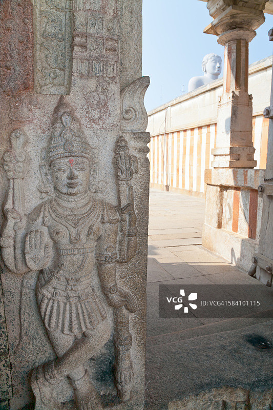 印度Sravanabelagola耆那教寺庙内部图片素材