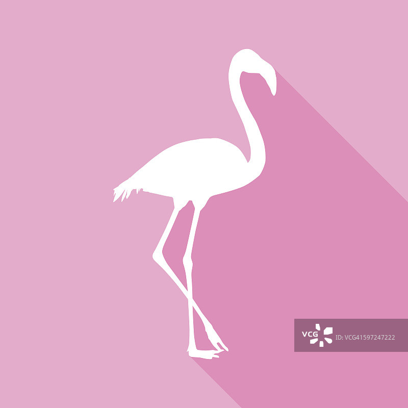 粉红色的火烈鸟图标图片素材
