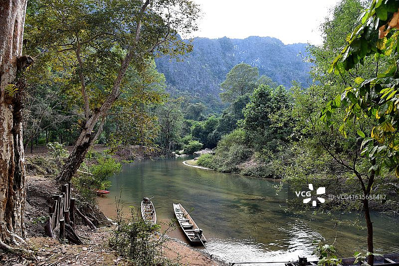 konglor河老挝图片素材