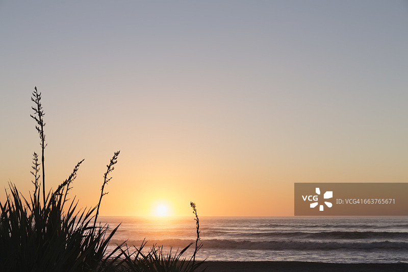 新西兰日出和日落图片素材