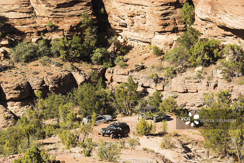 Canyonlands NP，象山，四驱车图片素材