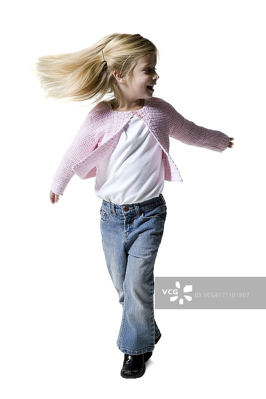 一个女孩旋转的特写图片素材