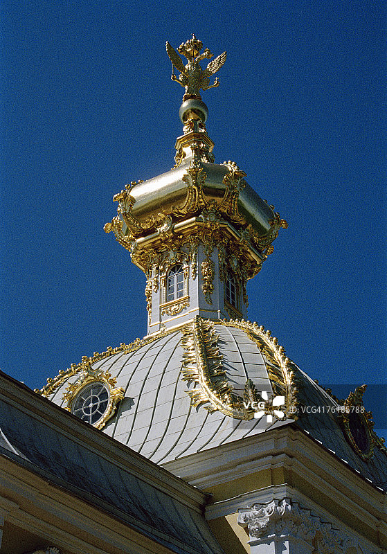 俄罗斯圣彼得堡Peterhof Petrodvorest宫殿细节图片素材