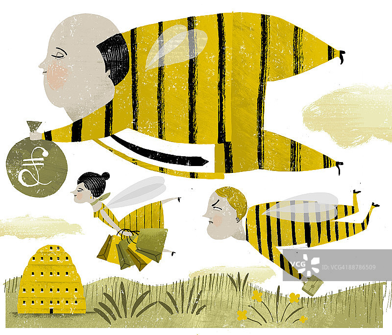蜜蜂的寓言图片素材