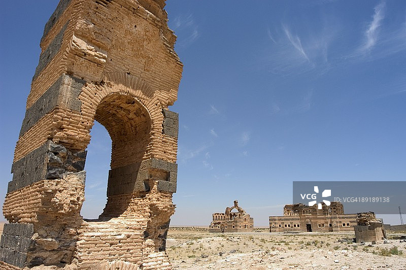 中东叙利亚哈马附近的本沃登城堡遗址图片素材