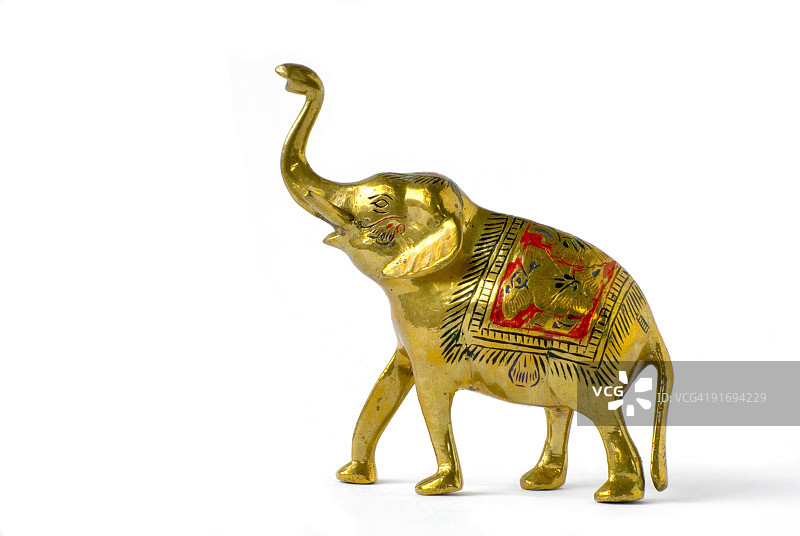 金色的印度大象雕塑图片素材