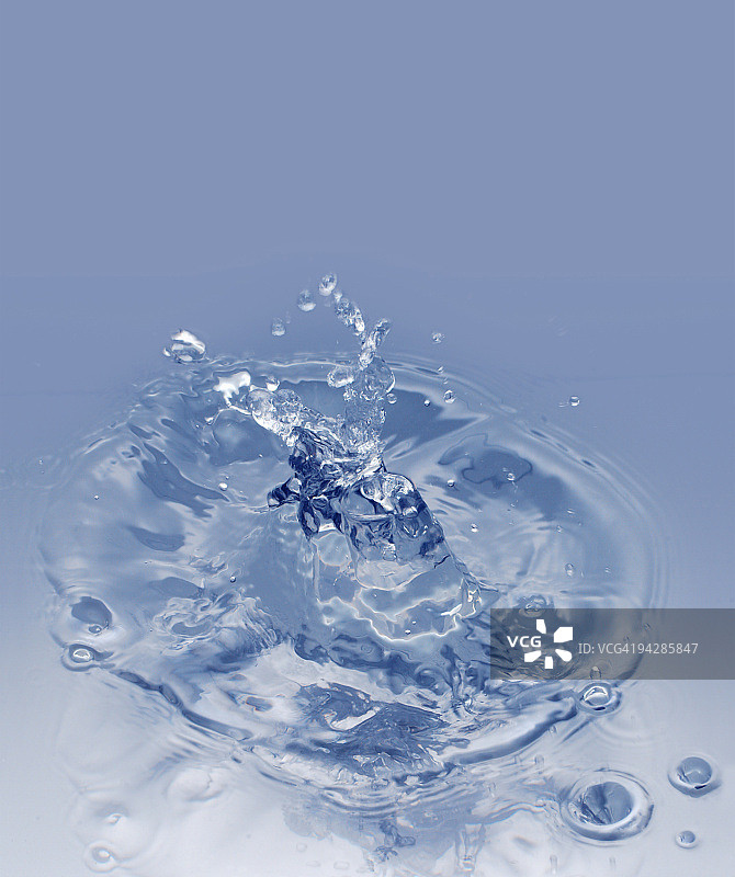 水滴溅在静止的水面上图片素材