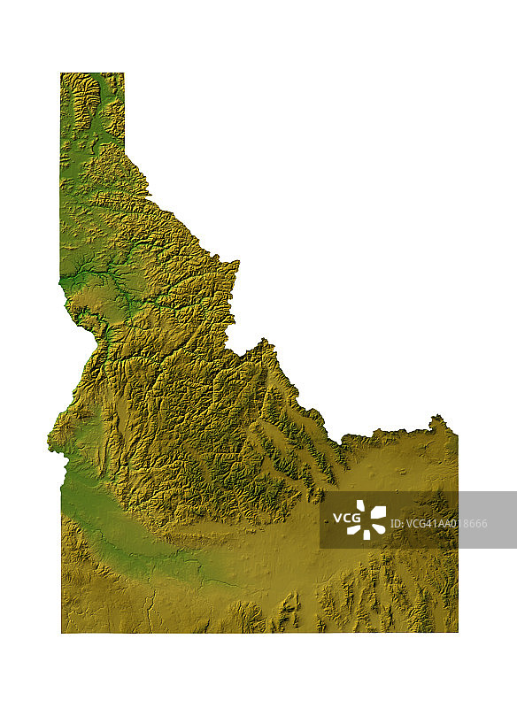 爱达荷州地图图片素材