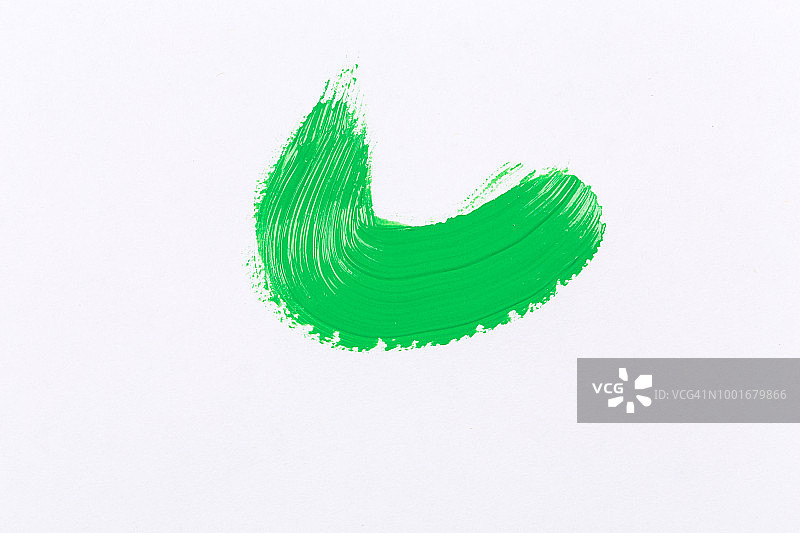 白色的纸上的绿色笔触图片素材