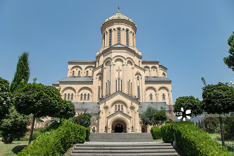 格鲁吉亚第比利斯的圣三一大教堂图片素材