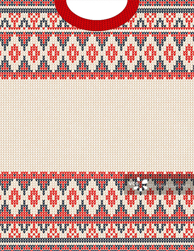 编织圣诞部落装饰丑陋的毛衣图案。阿兹特克民族打印图片素材