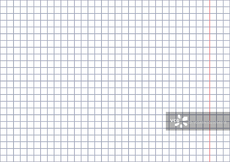 方格几何背景与蓝色线。一页笔记本。矢量图图片素材