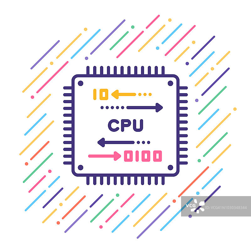 CPU行图标图片素材
