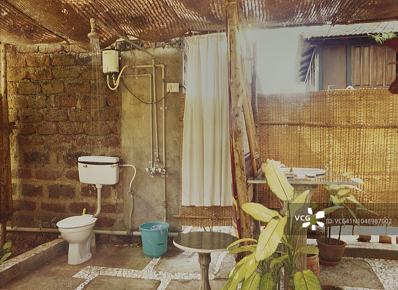 Casa Manolita的乡村浴室。图片素材