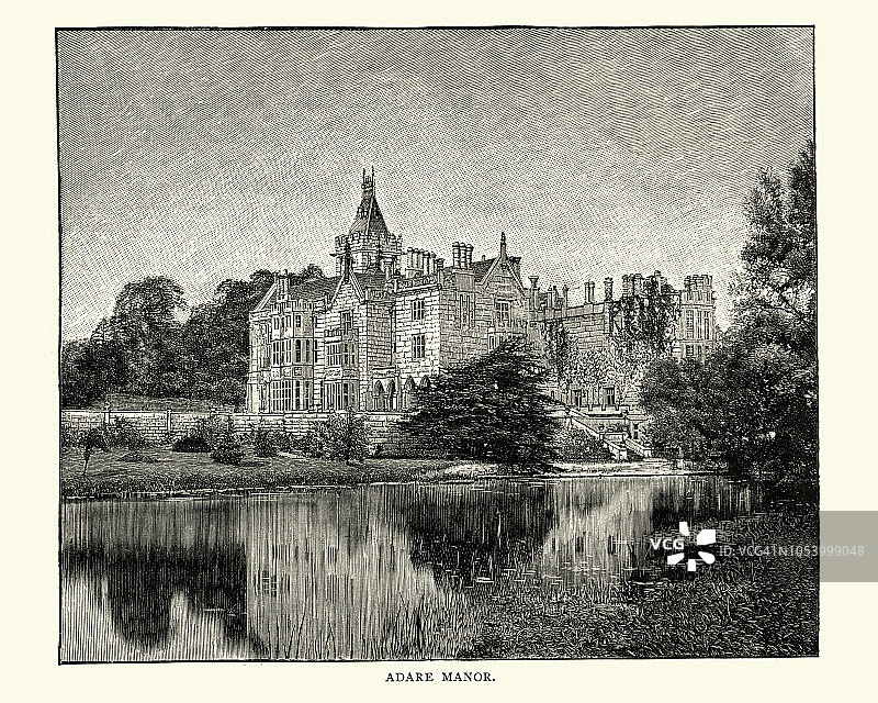 阿代尔庄园，利默里克县，爱尔兰，19世纪图片素材