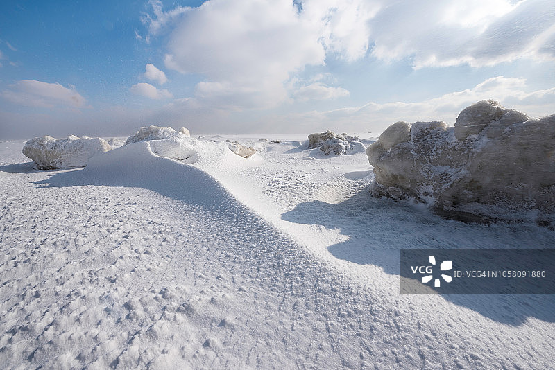 希尔莫尼库海滩的极地情况图片素材