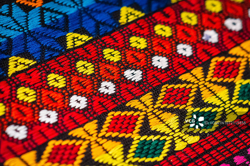 墨西哥恰帕斯的玛雅纺织品图片素材