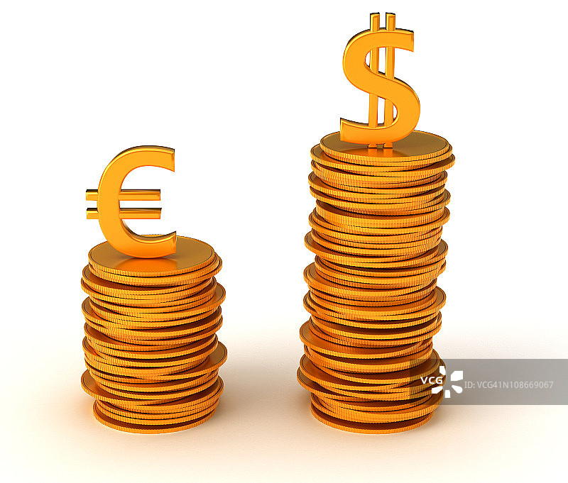美元对欧元的主导地位图片素材