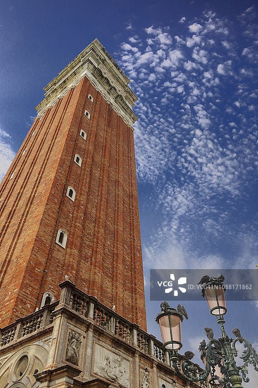 意大利威尼斯的圣马可钟楼，位于圣马可广场。图片素材