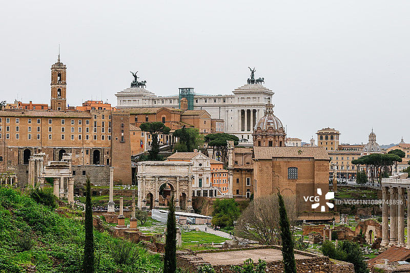 罗马广场的罗马废墟——意大利罗马图片素材