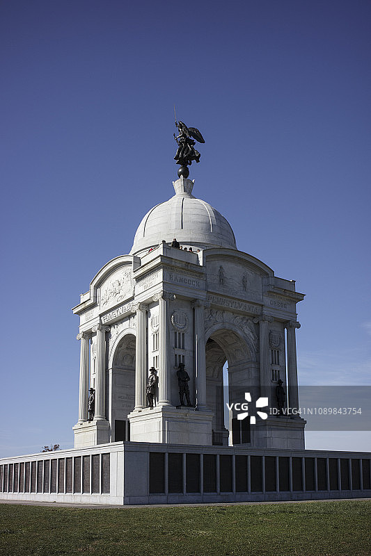 葛底斯堡国家军事公园-宾夕法尼亚州立纪念碑图片素材
