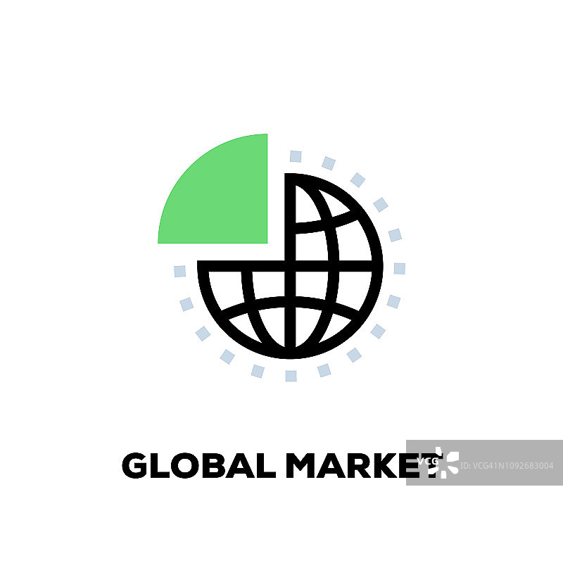 全球市场线图标图片素材