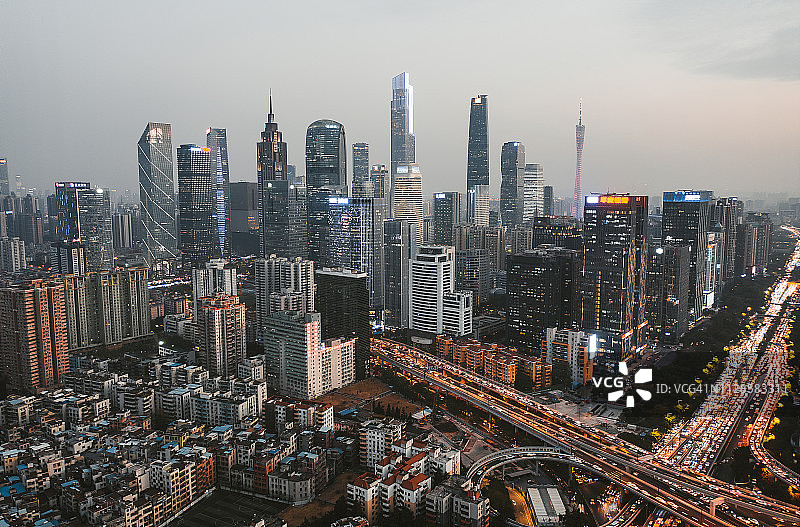 中国广州的城市景观图片素材