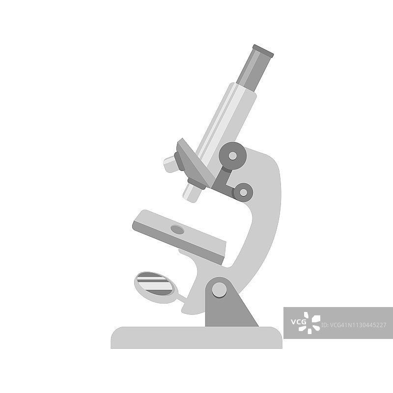 显微镜图标孤立在白色背景上。矢量插图。图片素材
