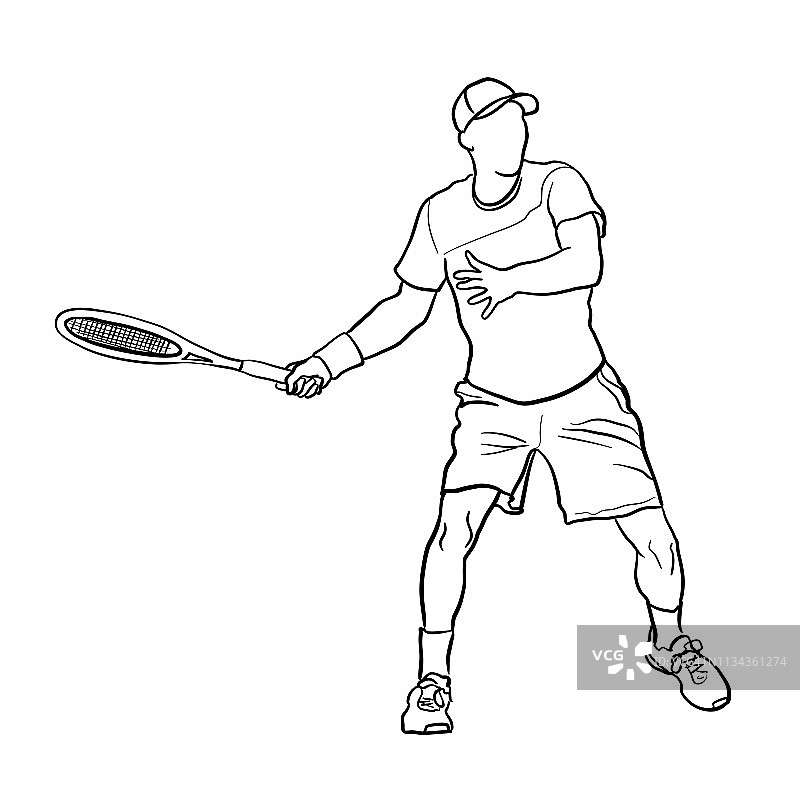 网球粉碎服务图片素材